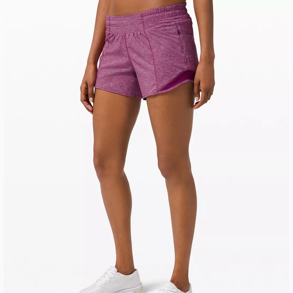 Lululemon Hotty Hot Short 4” tall * Fuschia - Picture 2 of 6
